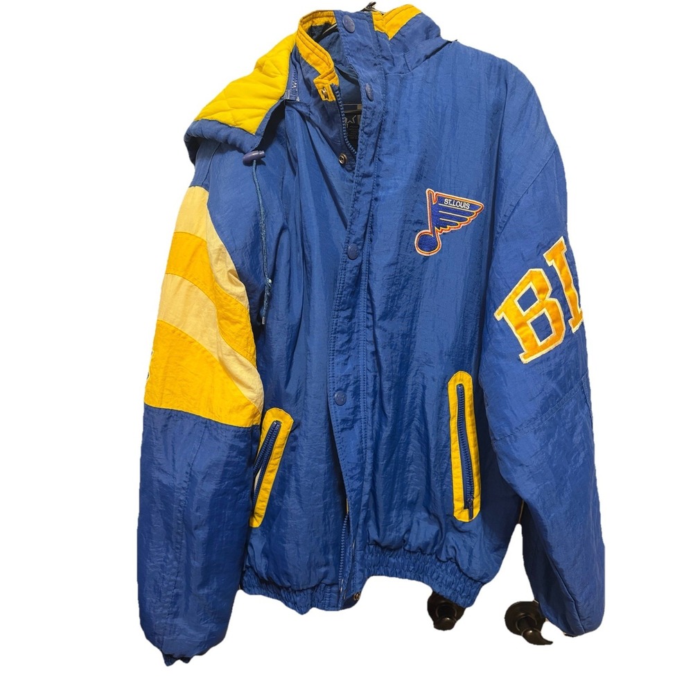 Vintage Starter St Louis Blues Jacket Center Ice Hockey Mens Large